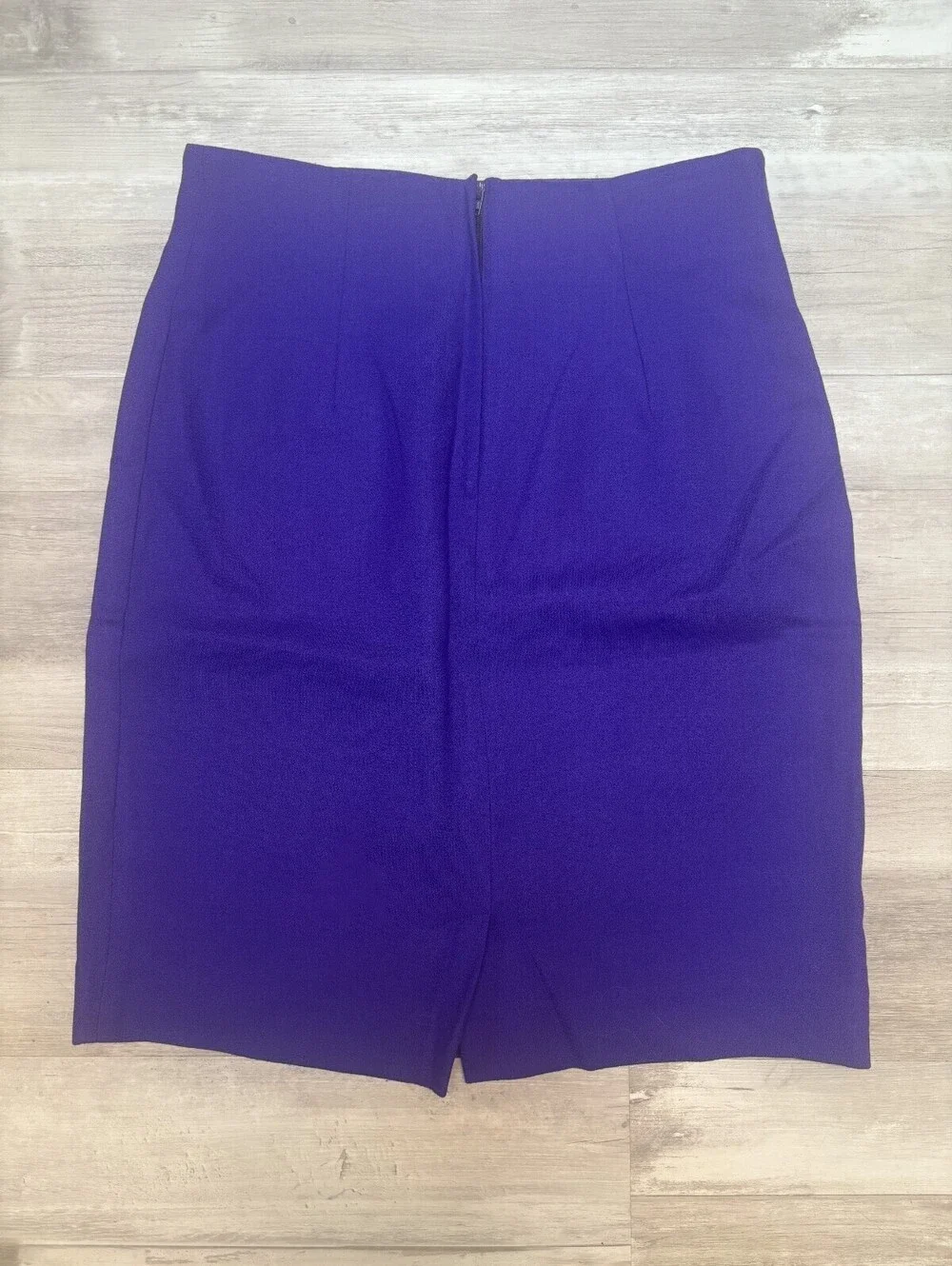 Gregory B Women’s Purple Wool Pencil Skirt Size 12 Knee Length Career Dress